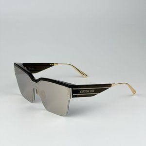 Dior DIORCLUB M4U 55A5 BRAND NEW Sunglasses Black Smoke Mirrored Unisex Shield